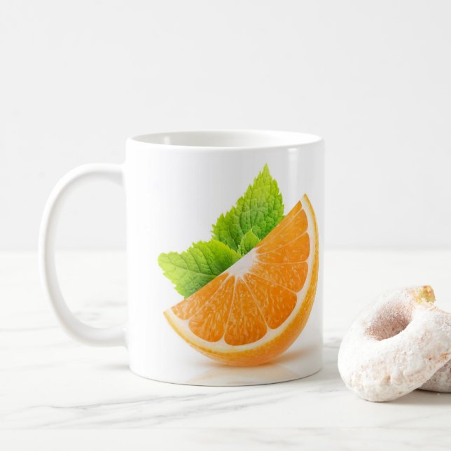 Orange segment kaffemugg (Med munk)