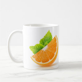 Orange segment kaffemugg