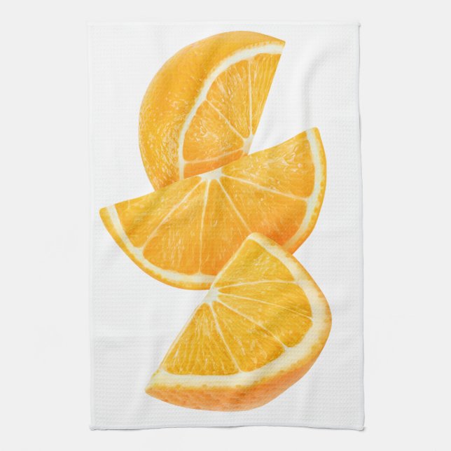Orange segment kökshandduk (Vertikal)