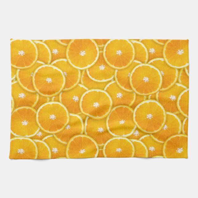 Orange segment kökshandduk (Horisontell)