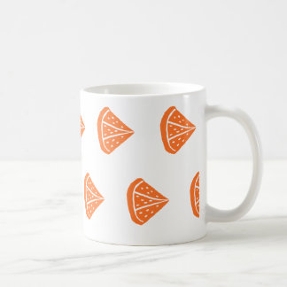 Orange Segment Mönster Kaffemugg