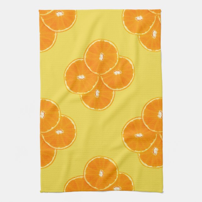 Orange Segment Mönster Kökshandduk (Vertikal)
