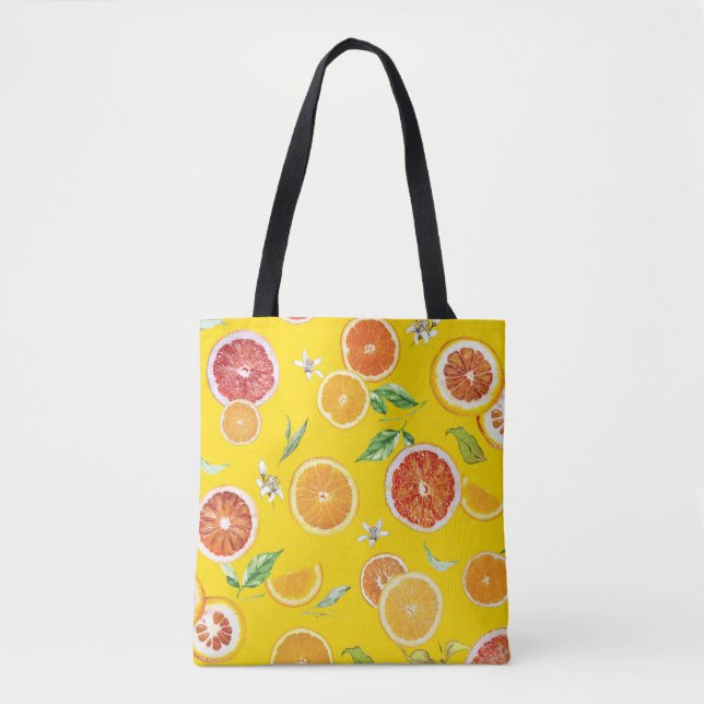 Orange segment #mönster #trendig #stil tygkasse (Framsida)