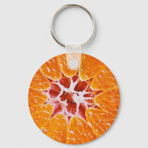 Orange segment nyckelring