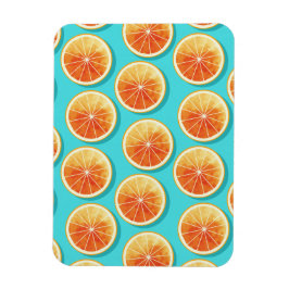 Orange segment på blå magnet