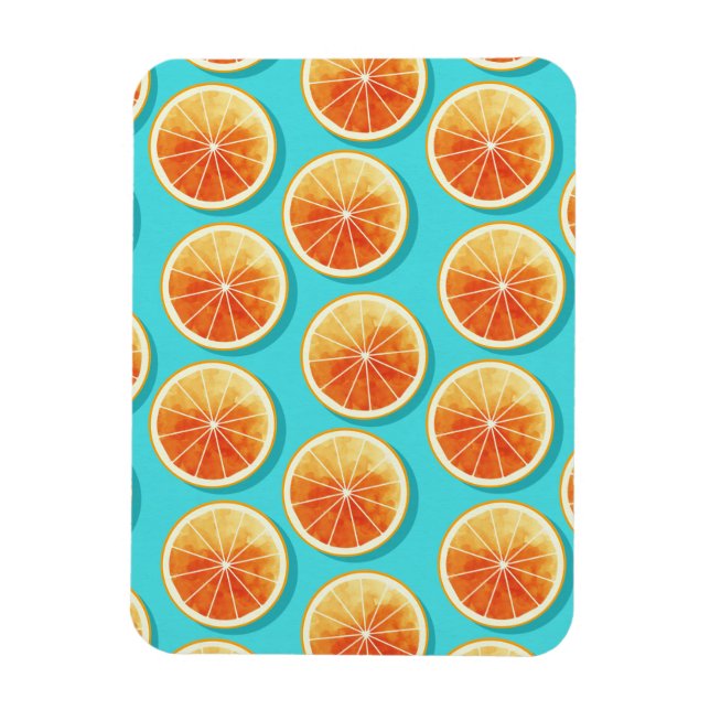 Orange segment på blå magnet (Vertikal)