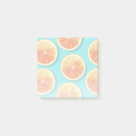 Orange segment på blå post-it block