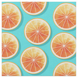 Orange segment på blå tyg