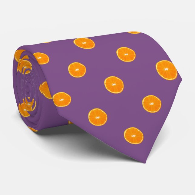 Orange segment på Lilans bakgrund Slips (Rullad)