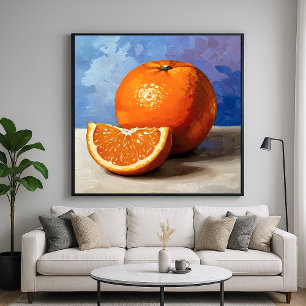 Orange Segment - Painterly Stil still Life Art Poster