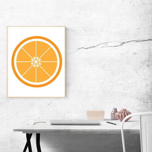 Orange segment poster (A poster featuring an orange slice.)