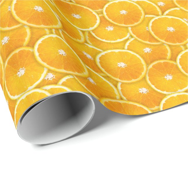 Orange segment presentpapper (Rullad Hörn)
