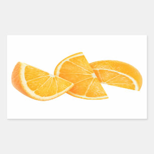 Orange segment rektangulärt klistermärke