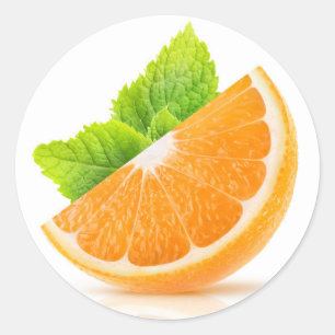 Orange segment runt klistermärke