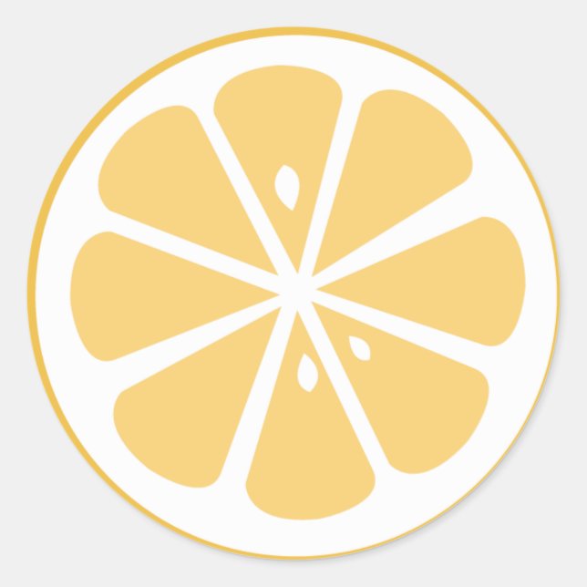 Orange segment runt klistermärke (Framsida)