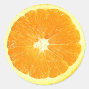Orange segment runt klistermärke