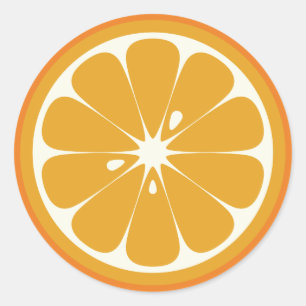 Orange segment runt klistermärke
