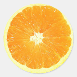 Orange segment runt klistermärke