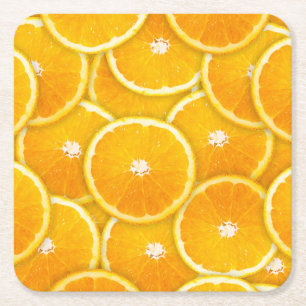 Orange segment underlägg papper kvadrat