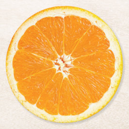 Orange segment underlägg papper rund