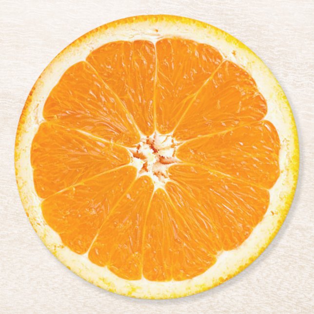 Orange segment underlägg papper rund (Framsidan)