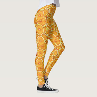 Orange Segmentlager Leggings - Cute