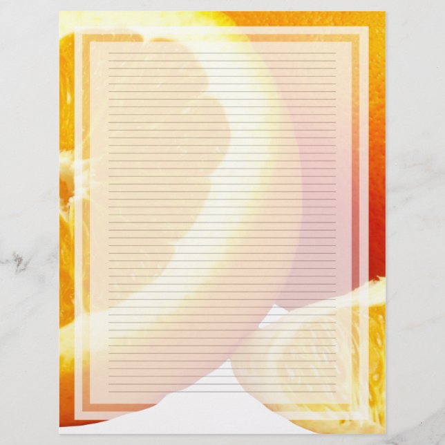 Orange, segmentlinjerat bläckhuvud (Framsida)