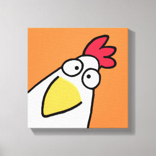 Orange SERIUS CHICKEN AV Sandra Boynton Canvastryck