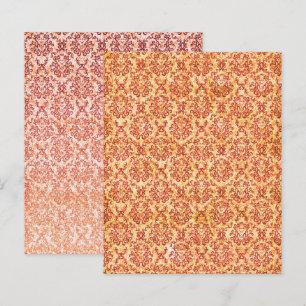 Orange shabby vintage motiv scrapbookpapper