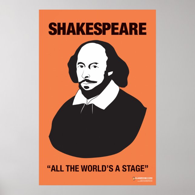 Orange Shakespeare Classroom Poster (Framsidan)