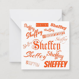 Orange Sheffey Typsnitt - 9569 Anteckningskort
