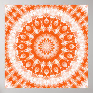 Orange Sherbet Kaleidoscope Poster