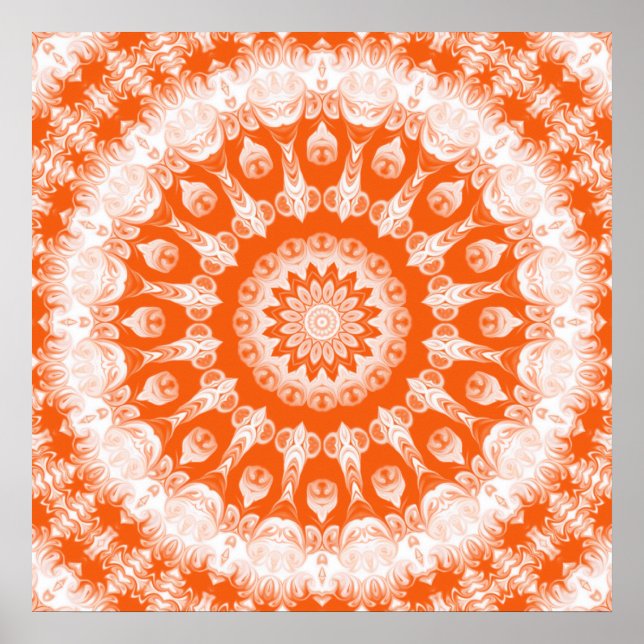 Orange Sherbet Kaleidoscope Poster (Framsidan)