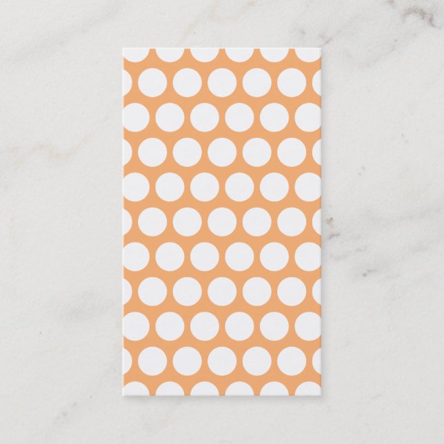 Orange Sherbet och White Polka dots Visitkort (Framsida)
