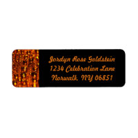 Orange Shimmer Ljus Returetiketters