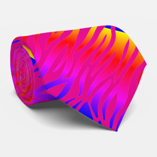 Orange Shock rosa Abstrakt Zebra Rand Mönster Slips