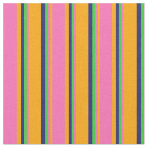 Orange, Shock rosa, Lime Green och Midnight Blue Tyg