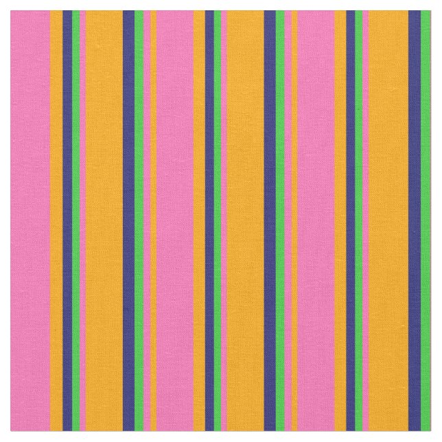 Orange, Shock rosa, Lime Green och Midnight Blue Tyg (Närbild)