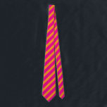 Orange Shock rosa Mönster Rand Färgfylld Snyggt Slips<br><div class="desc">Designad med coola och snyggt rand mönster i orange rosa färg. Du kan ändra färg som du vill!</div>