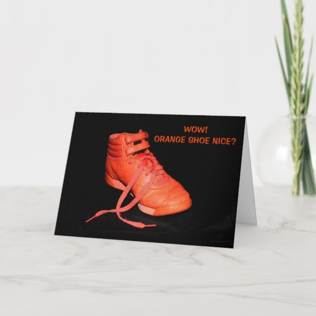 Orange Shoe Nice? Tack! Tack Kort (Framsida)