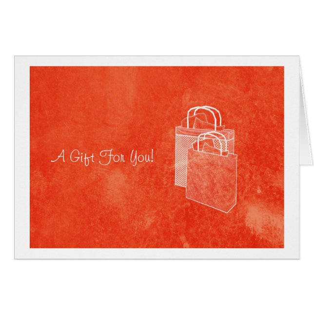 Orange Shopping Spree Money har stängts OBS Kort (Framsidan Horizontal)