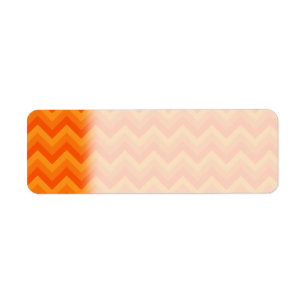 Orange sicksackStripes. Returadress Etikett