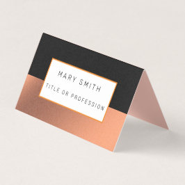 Orange Silver Black Luxury Visitkort