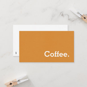 Orange Simple Ord Mörk Loyalty Coffee Slår-kort Lojalitetskort