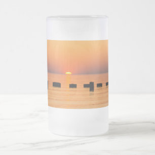 Orange Sjö Soluppgång Frostat Mugg