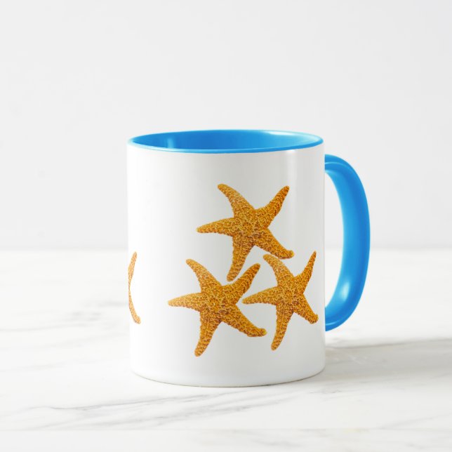 Orange sjöstjärnor mugg (Framsida höger)