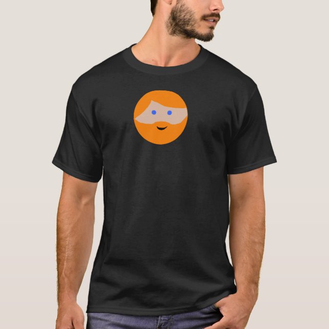 Orange skäggansikte t-shirt (Framsida)