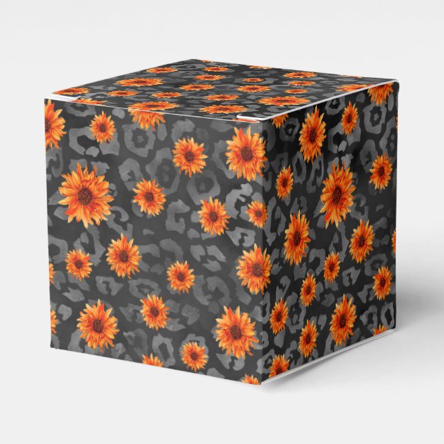 Orange Skallar och Solros Serie Design 4 Presentaskar (Framsidan Sidan)