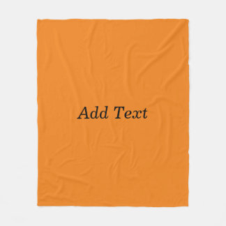 Orange Skapa din egen Lägg till text Anpassad Fleecefilt