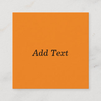 Orange Skapa Din Egen Lägg Till Text Anpassad Fyrkantigt Visitkort